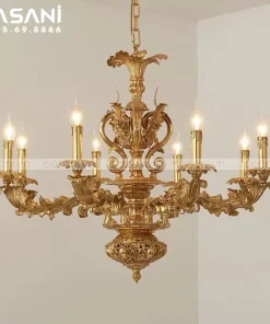 Đèn Chùm Đồng Châu Âu DDC-7339 - Đặt hàng theo yêu cầu
