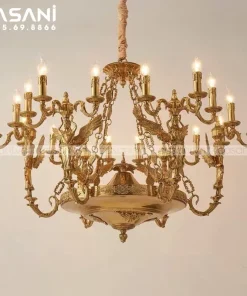 Đèn Chùm Đồng Châu Âu DDC-7343 - D800 x H650 cm