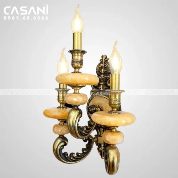 Đèn treo tường đồng nến DTD-4901-3