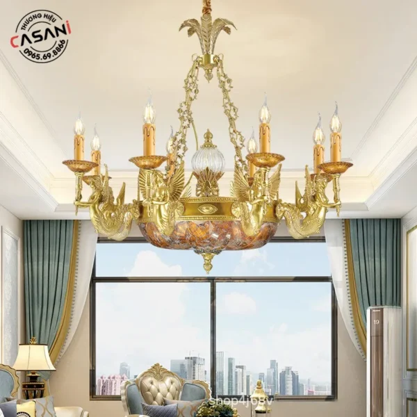 Đèn chùm phù hợp với nhiều không gian nội thất