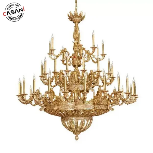 Đèn chùm chế tác dạng tay nến đẳng cấp