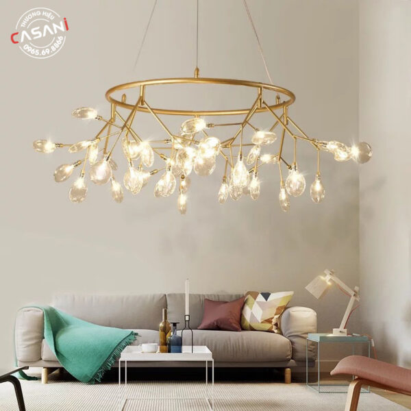 Đèn Chùm Thả Hera Khói Tròn DTH-0407-45