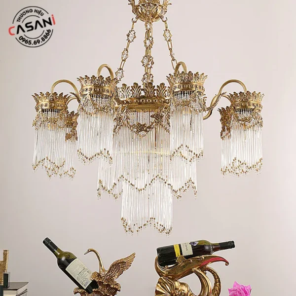 Đèn chùm mang phong cách cổ điển Châu Âu quý phái
