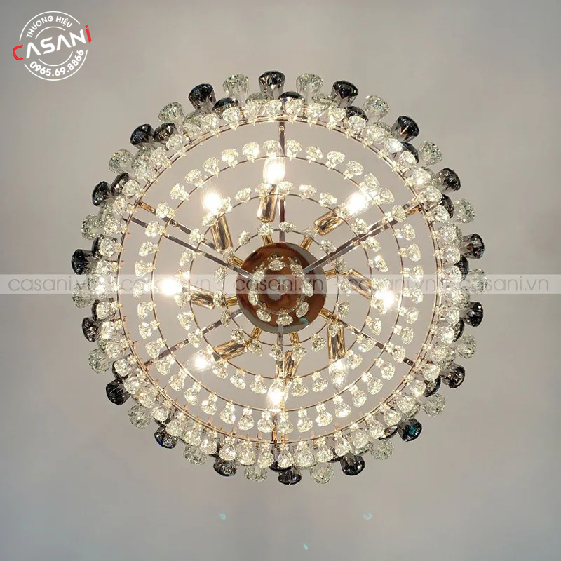 Đèn chùm pha lê hiện đại DCH-3621-60 4 Ánh sáng LED của đèn chùm dịu nhẹ, ấm áp