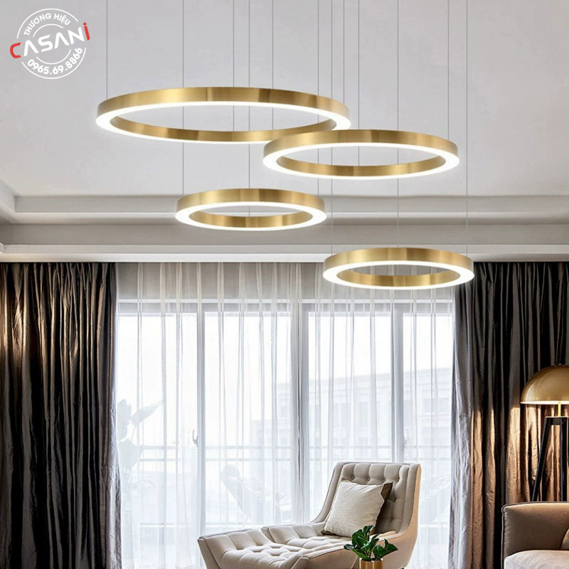 Đèn chùm thả hiện đại DCH-1288 4 Đèn chùm thả sử dụng ánh sáng LED 3 màu tùy chỉnh