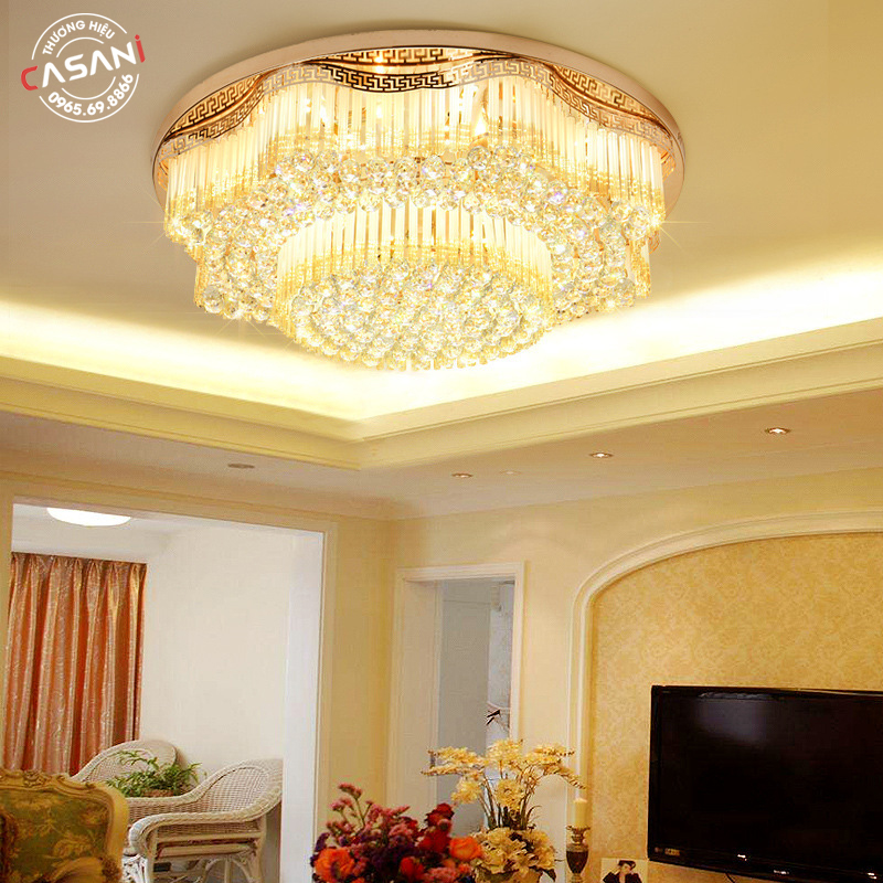 Đèn mâm pha lê DCMT-6869-800 3 Đèn mâm mang ánh sáng dịu nhẹ ấm áp