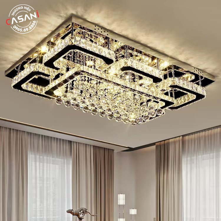 Đèn mâm pha lê DCMV-2828 3 Đèn mâm pha lê với ánh sáng 3 màu tùy chỉnh