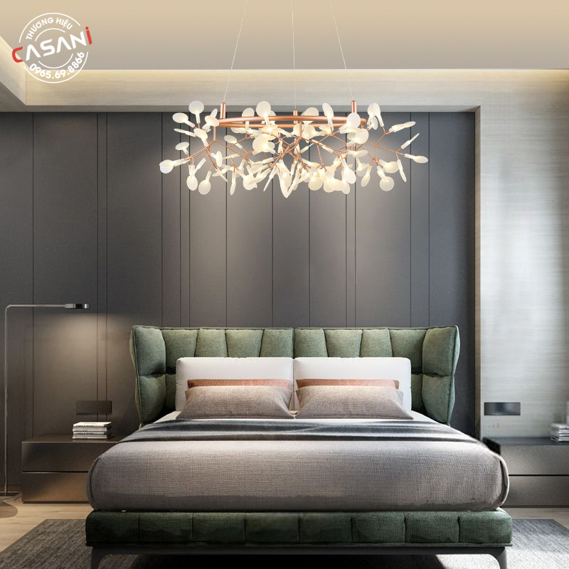 Đèn hiện đại Hera Big DCH-8312 4 Đèn chùm mang ánh sáng dịu nhẹ với 3 màu tùy chỉnh