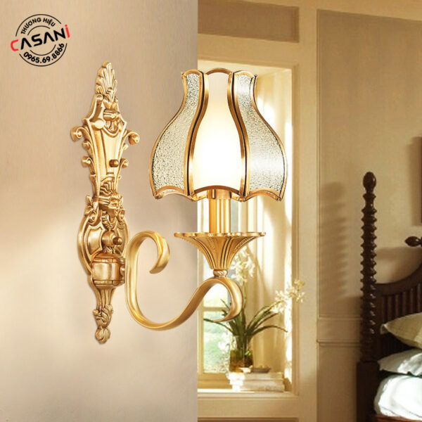 Đèn treo tường đồng phong cách cổ điển