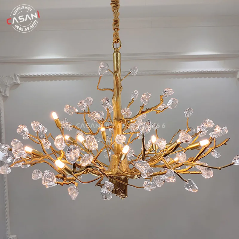 Đèn Chùm Serip Đồng DDS-1692 2 Đèn chùm được lấy cảm hứng từ thiên nhiên
