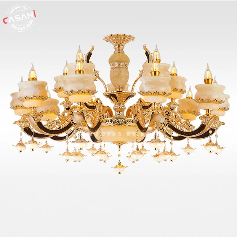 Đèn Chùm Phòng Khách DCT-2959-15 3 Đèn chùm thiết kế 15 tay nến sang trọng
