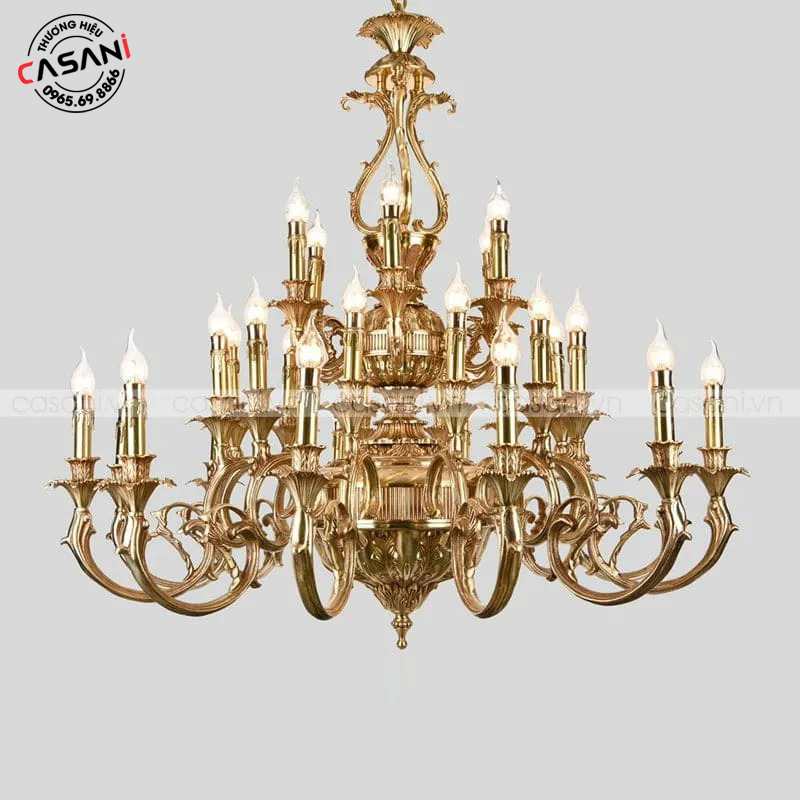 Công Suất Đèn Chùm Trang Trí Và Cách Tính Công Suất Đèn Chùm 5 Đèn chùm nến phong cách châu Âu DCD-1671-30