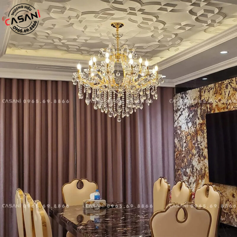 Công Suất Đèn Chùm Trang Trí Và Cách Tính Công Suất Đèn Chùm 2 Đèn chùm pha lê tân cổ điển tay nến DCP-8121-18 tay