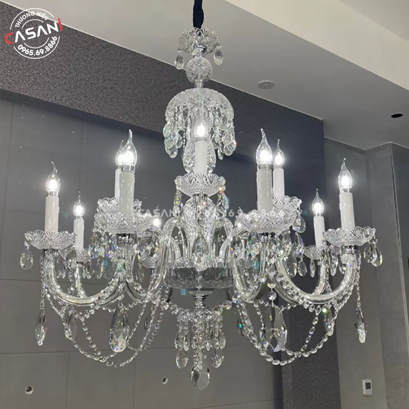 Đèn Chùm Pha Lê Phòng Khách DCP-9108-8 1 Đèn Chùm Pha Lê Phòng Khách DCP-9108-8